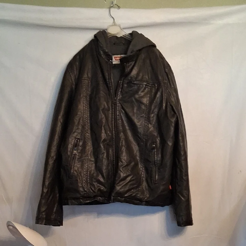 Levi's Black Men's Lined Hooded Jacket Size Xl